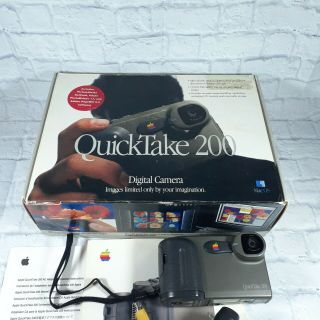Vintage Apple Macintosh QuickTake 200 Digital Camera W/Box & More 3