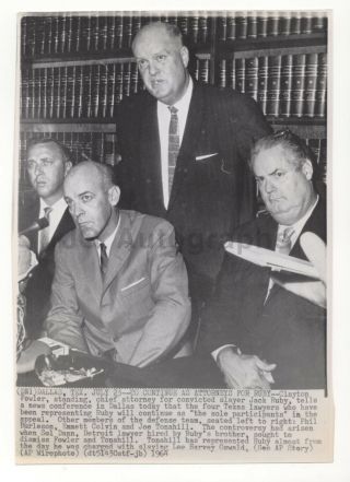 Henry Wade At Jack Ruby Murder Trial,  Jkf - Vintage Wire Service Photo