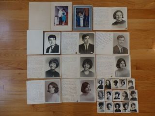 11 Vintage 1967 High School Graduation Photos In Folios,  15 Wallet Photos