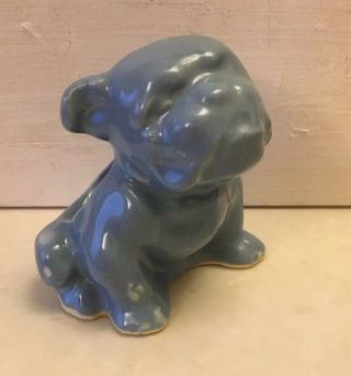 Vintage Mid Century Bulldog Morton Pottery Blue Planter