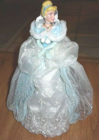 Cinderella Christmas Tree Topper Disney Store Exclusive Lighted