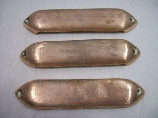 Vintage Antique Boat Vents - Bronze Brass Set Of 3 - Boat Ventilators 6 - 1/2 "