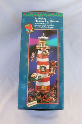 Vintage Mr.  Christmas A Mickey Holiday Lighthouse.  Nib.  Never Opened Or.