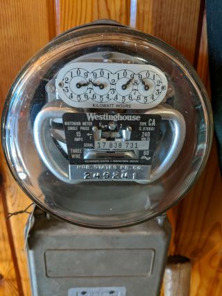 Vintage Westinghouse Type CA 240V Northern States Electric Power Meter Watthour 2