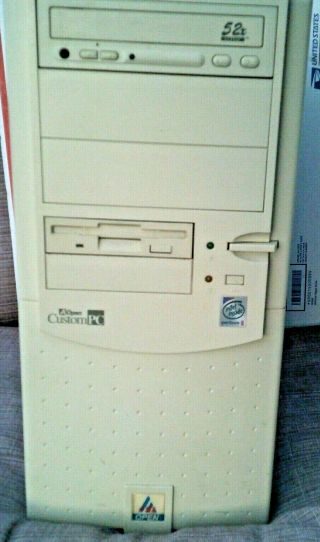 Small Vintage At Computer Case Mini Mid Tower Build Pc 386 486 Pentium Box Dos