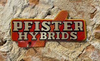 Pfister Hybrid Seed Corn License Plate Topper Sign