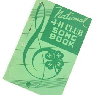 National 4h Club Song Book 1945 Vintage Paperback Sixth Edition Printed In Usa