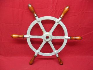 Vintage Nautical Ship Boat Steering Wheel Wood Handles