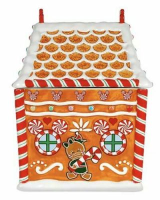 Disney Mickey Mouse and Friends Holiday Gingerbread House Cookie Jar 2