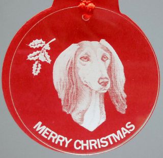 Saluki Dog Ornament,  Lucite,