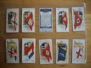 Cigarette Card Set (50) Flags And Funnels Of Leading Steamship Lines Ogdens 1906