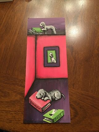 Bedlington Terrier Bookmark Handpainted Artwork Painting