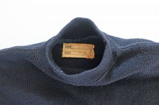 Vintage Ww2 Wwii Us Navy Usn Dark Blue Wool Knit Gob Watch Sweater Size 36 Small