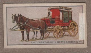 Last Cobb Horse Coach In North Canterbury Zealand 1920s Trade Ad Card