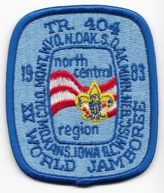 1983 15th World Jamboree Mondial North Central Region Troop Patch Boy Scouts Bsa