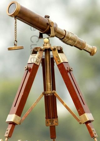 Newantique Brass Telescope With Best Df Lens And Adjustable Tripod Stand