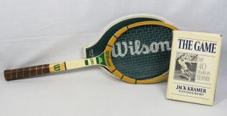 Vintage Wilson Jack Kramer Tennis Racquet Signed W/the Game Hardcover Book W/coa