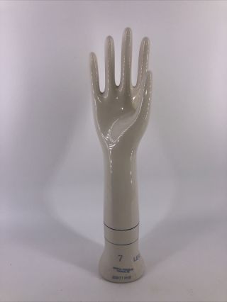 Vtg Digital Display Hand Glove Mold General Porcelain Left Size 7 Jewelry