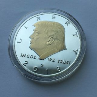 2018 Us President Donald Trump Inaugural 2 Tone Commemorative Novelty Coin G