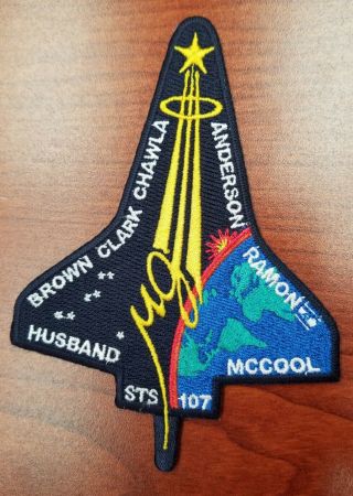 Nasa Space Shuttle Mission Patch Sts - 107 Astronauts Columbia Embroidered Iron On