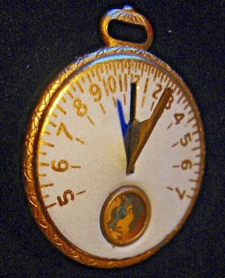 Antique Sundial 1920s Robbins Co.  Pocket Sun Dial Watch Compass Egyptian Logo