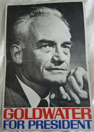 1964 Barry Goldwater Presidential Poster 11 " X 17 " Washington D.  C.