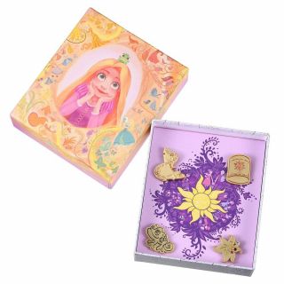 Disney Store Japan 10th Anniversary Tangled Rapunzel Pins Set