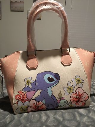 Loungefly Disney Lilo & Stitch Satchel Floral Bag Scrump Purse Handbag