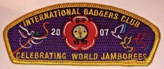 International Badgers Club Csp Badge 2007 21th World Boy Scout Jamboree