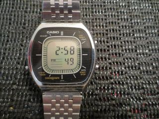 Vintage Casio 56qs - 38 Time Track Digital Chronograph Lcd Watch