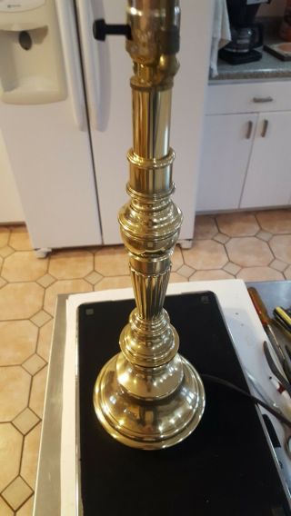 Vintage Stiffel 26” Brass Mid Century Modern Polished Brass Table Desk Lamp