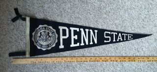 Vintage Penn State University Pennant With 1855 Emblem - 1950s Era