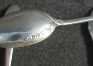 set of six Art Nouveau Birmingham Hallmarked Silver Spoons c1904 71g 3