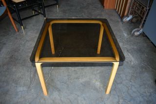 MCM Alvar Aalto side coffee table glass bent wood 40 ' s 50 ' s design 2