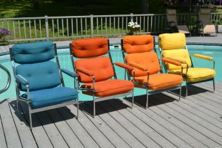 Mcm Vintage Set Of 4 Mid Century Modern Executive Lounge Chairs 1960s 1970s
