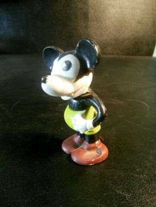 VINTAGE RARE 1930 ' S DISNEY MICKEY MOUSE BISQUE TOOTHBRUSH HOLDER JAPAN. 3