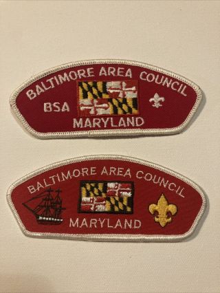 2 Baltimore Area Council Maryland Bsa Shoulder Patches Boy Scouts Of American