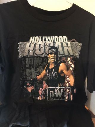 Wcw Vintage 1998 Hollywood Hulk Hogan Shirt Nwo Wrestling Size L Large Vg Wwe