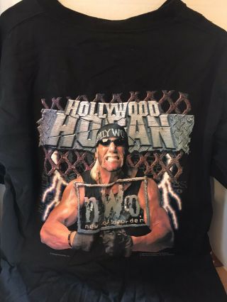 WCW Vintage 1998 Hollywood Hulk Hogan Shirt NWO Wrestling Size L Large VG WWE 2