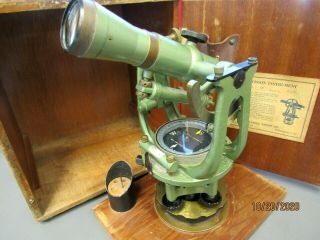 Vintage Warren Knight Co.  39bf Survey Instrument W/ Case Ser 14136 (22356 - Clos - Ns)