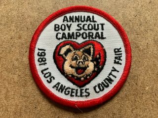 Vintage Bsa Boy Scouts Of America Annual Camporal 1981 Los Angeles Fair Patch