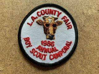 Vintage Bsa Boy Scouts Of America 1986 La County Fair Annual Camporal Patch