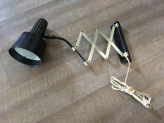Lightolier Scissor Accordion Style Mid Century Lamp Light
