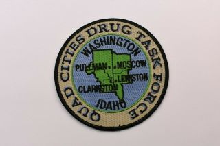 Quad Cities Drug Task Force Washington Idaho Collectible Police Shoulder Patch