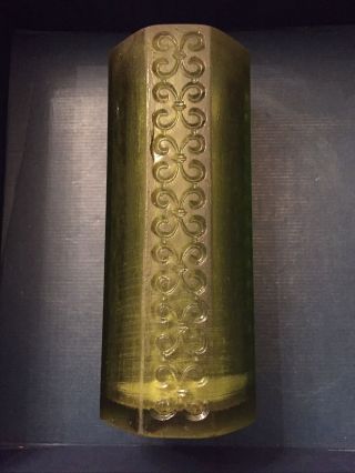 Vintage Mid Century Modern (Sascha Brastoff ??) Green Acrylic Resin vase MCM 3