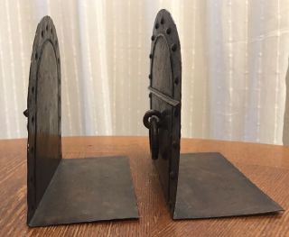 Hand Hammered Arts and Crafts Copper Bookends 3