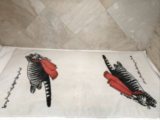 B Kliban Cat Vintage Flying Cat Bath Towel
