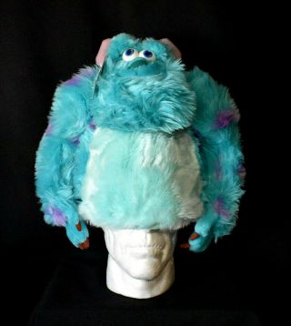 Disney Monsters Inc Sulley Plush Half Body Hat Beanie Adult (bx2)