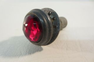 Vintage Red Jewel Glass Brake Light Indicator Auto Bike Dash Warning Signal