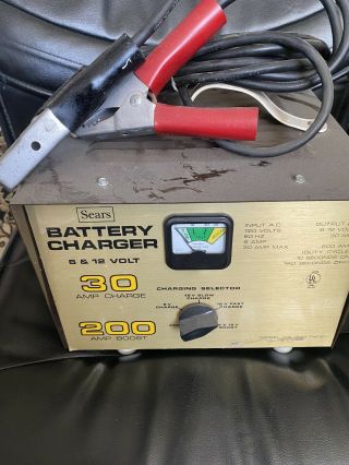 Vintage Sears 6 & 12v Battery Charger 100 15 Amp 100 Boost 934.  715800